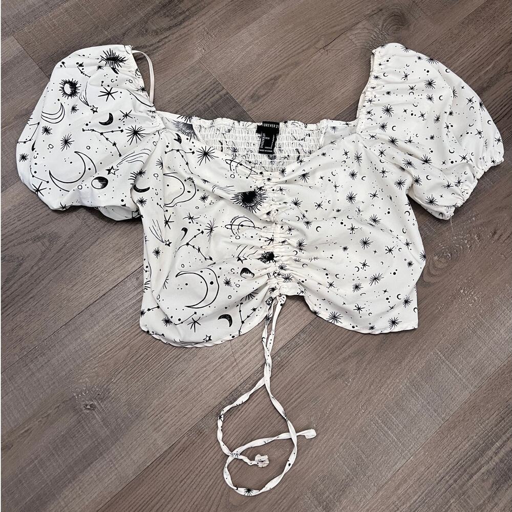 Celestial Ruched Front Crop Top